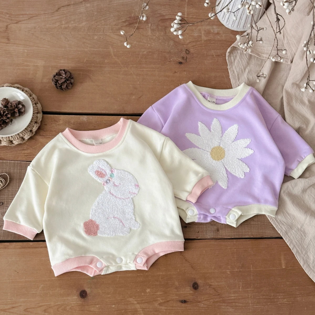 Newborn Baby Girl Romper Floral - Newborn Baby Girls Cute Animal Floral