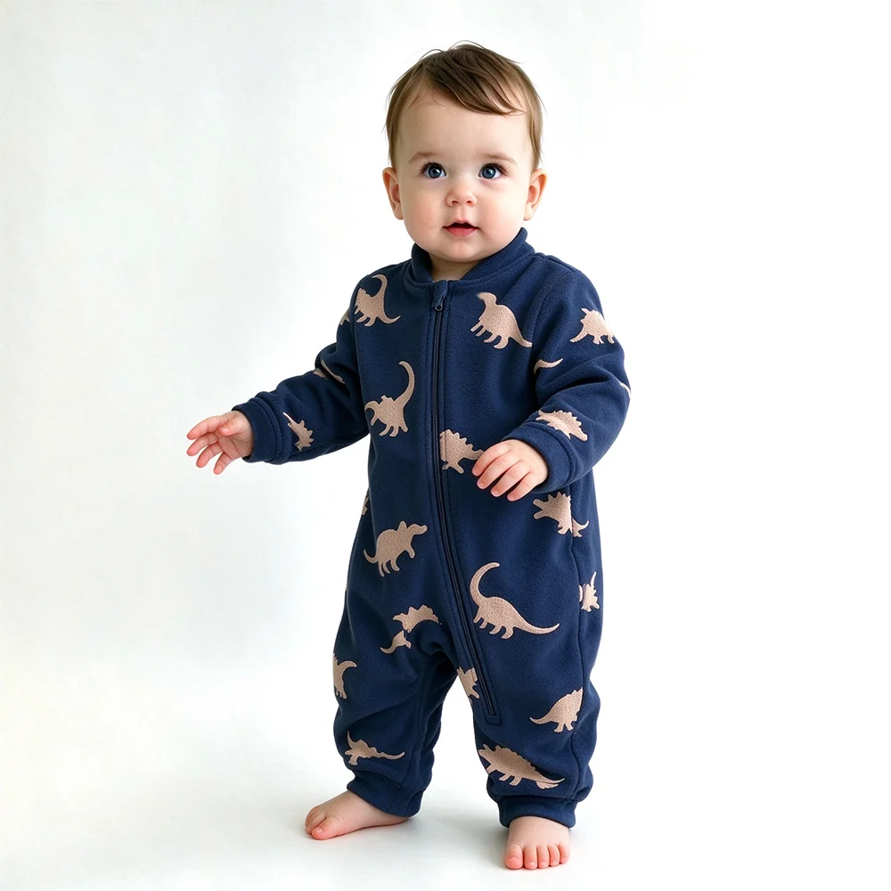 Soft Warm Baby Fleece Onesie C - Cotton Baby Onesies Zipper recension och pris