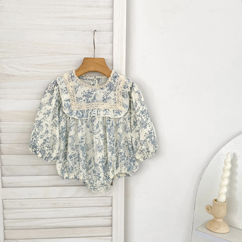 Baby Girl Floral Romper Long P - Newborn Baby Girl Romper Floral recension och pris