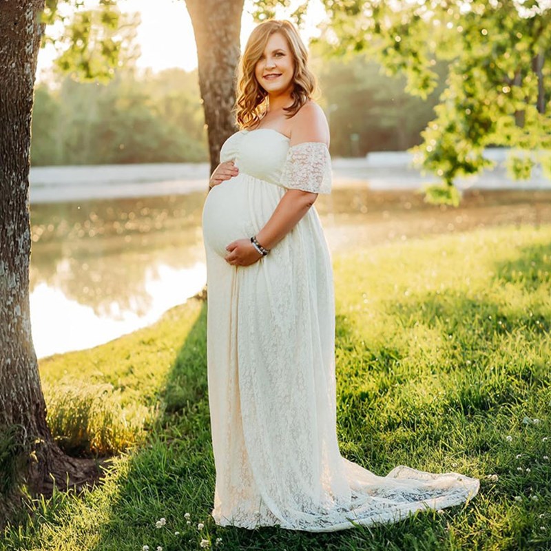 Pregnant Women Off Shoulder Ru - Maternity Wear recension och pris