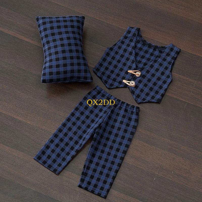 QX2D Checkered Pillow Pants &  - Infant Photography Props Outfit recension och pris