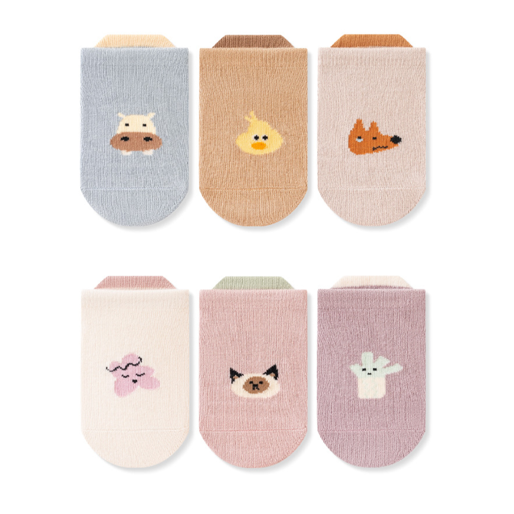 6 Pairs Cartoon Anti-slip Sock - Unisex Baby Socks Non Slip recension och pris